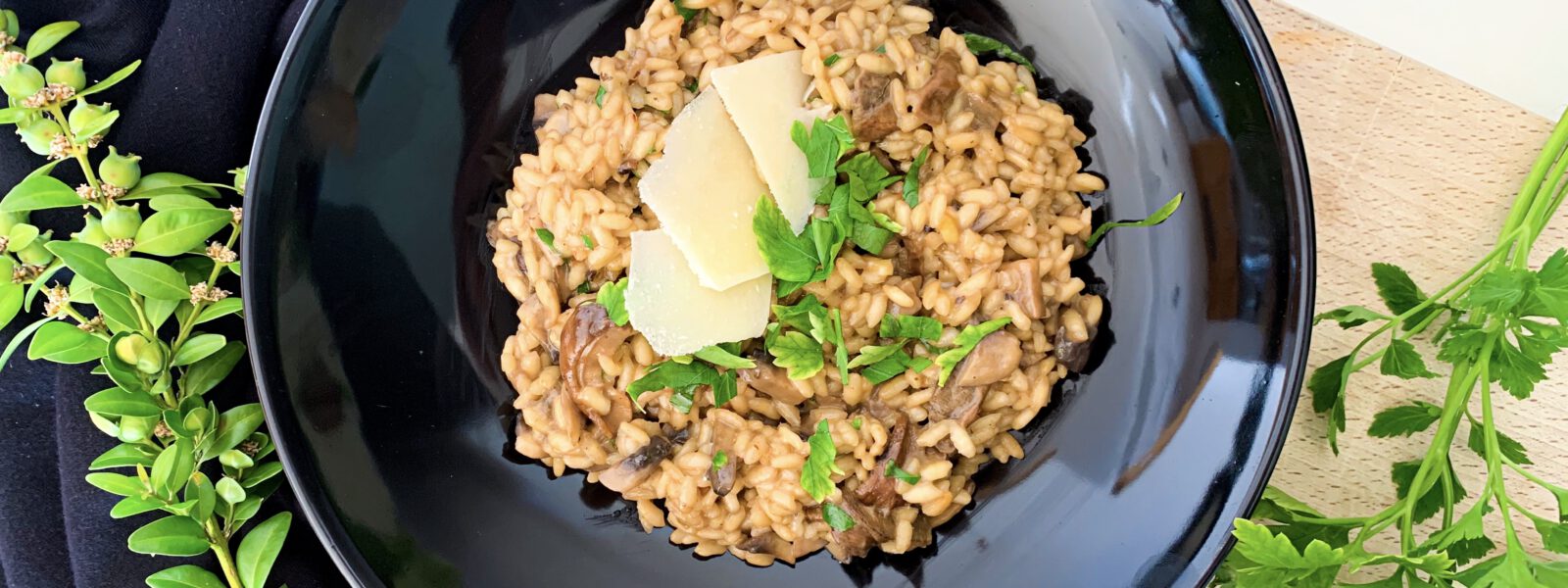 Risotto z grzybami i parmezanem